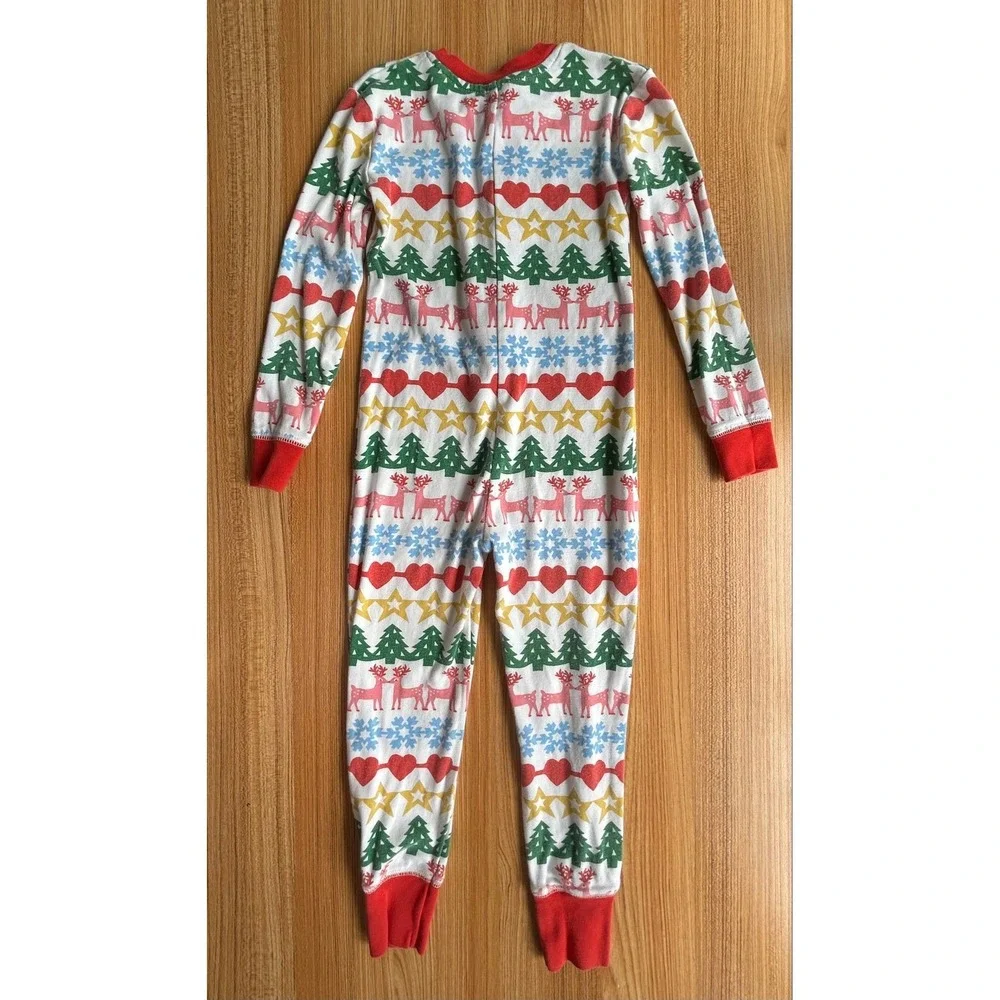 Girls Mini Boden Holiday Full Body Pajamas Size 5Y